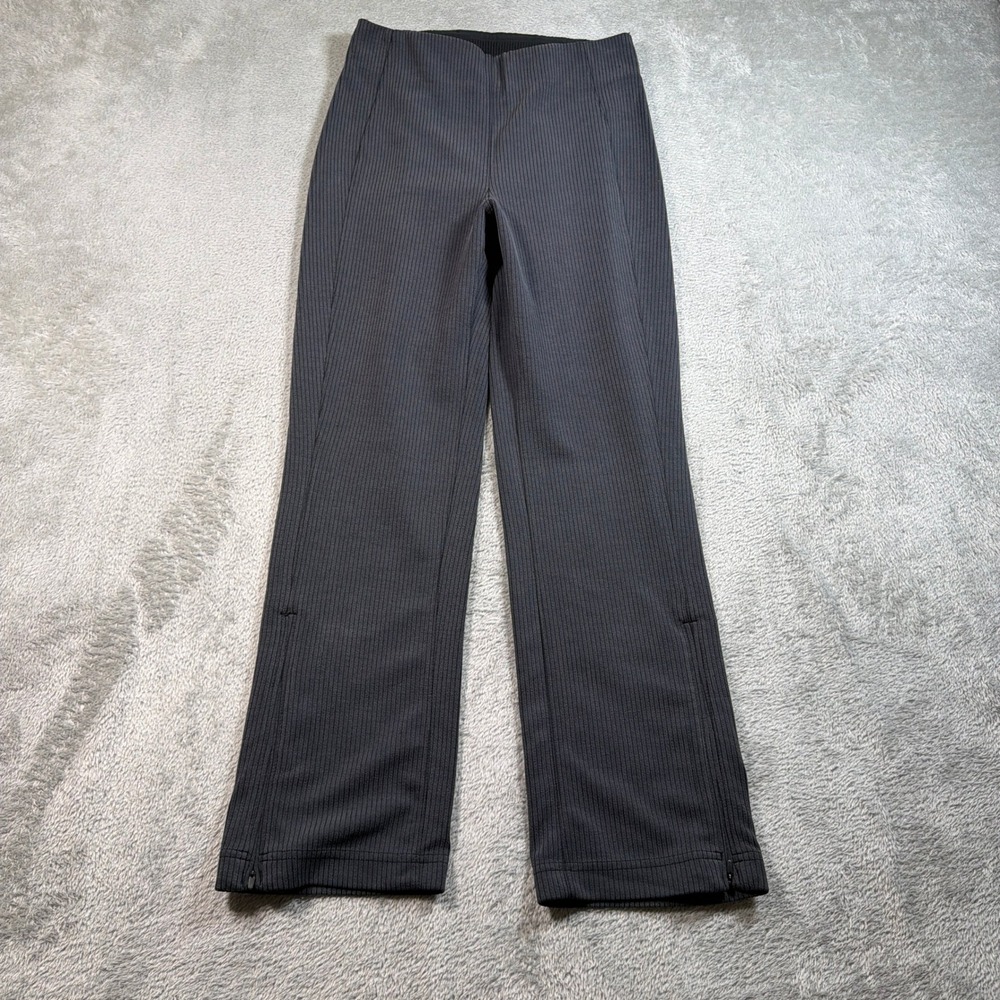 Lululemon Ribbed Softstreme Zip-Leg High-Rise Cropped Pants 25" Womens 4 Black
